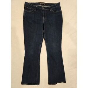 Levi's stretch jeans: Bold Curve Classic Rise Boot fit, dark wash, Womens 16 EUC